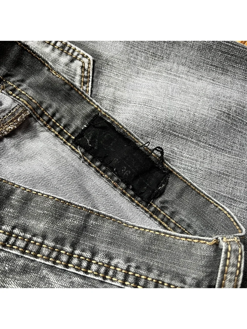 Y2K Vintage Axel Gray Wash Wide Leg Baggy Jeans Streetwear Grunge Skater Denim
